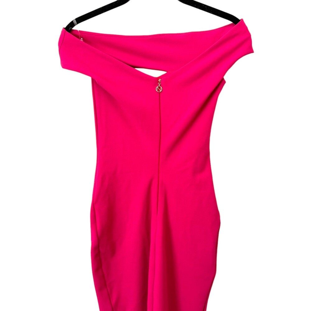 NOOKIE‎ Tyler Scuba Midi Dress in Hot Pink NWT Sz XS - Picture 3 of 5